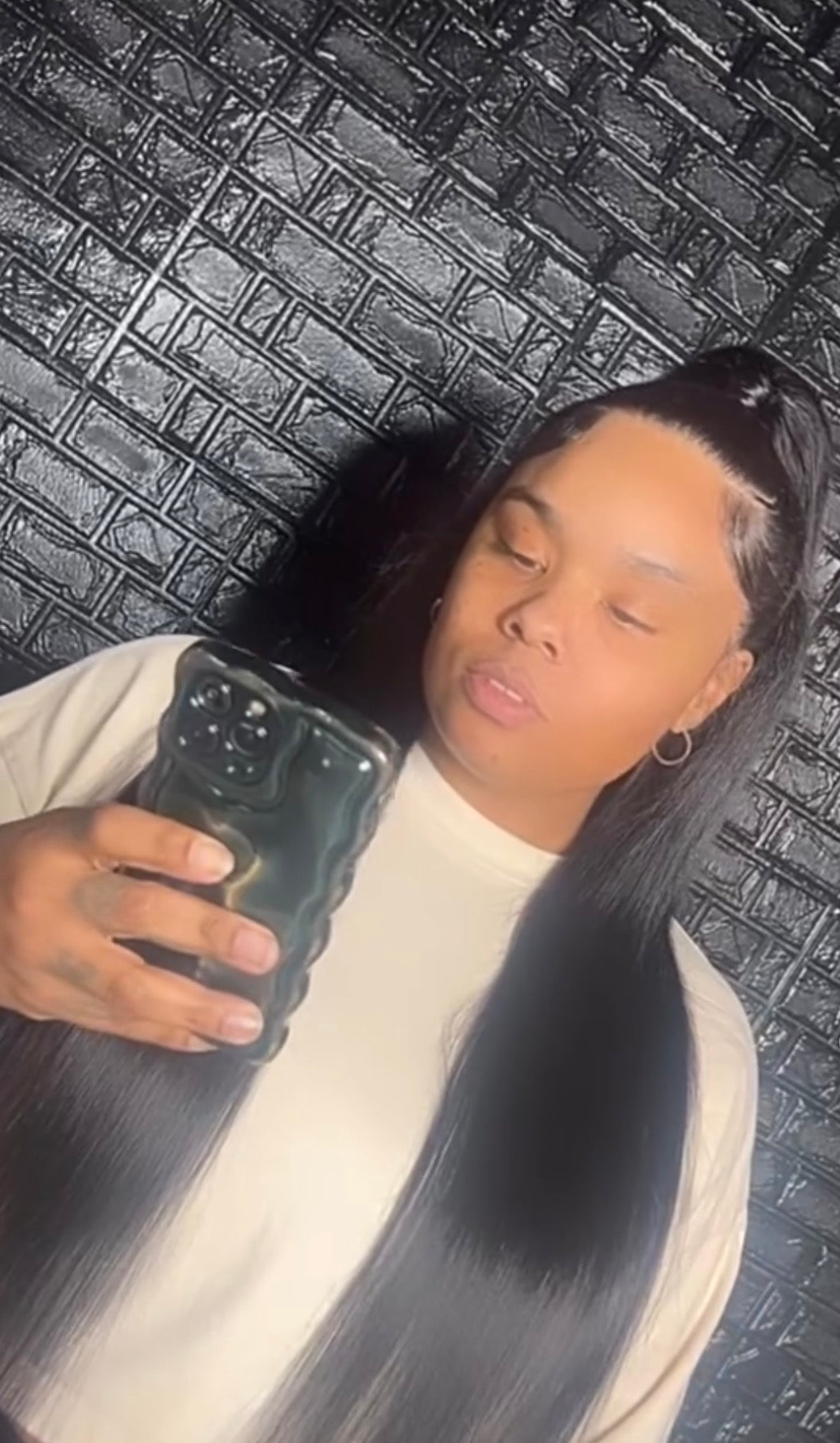 Half Up/ Half Down Quick Weave