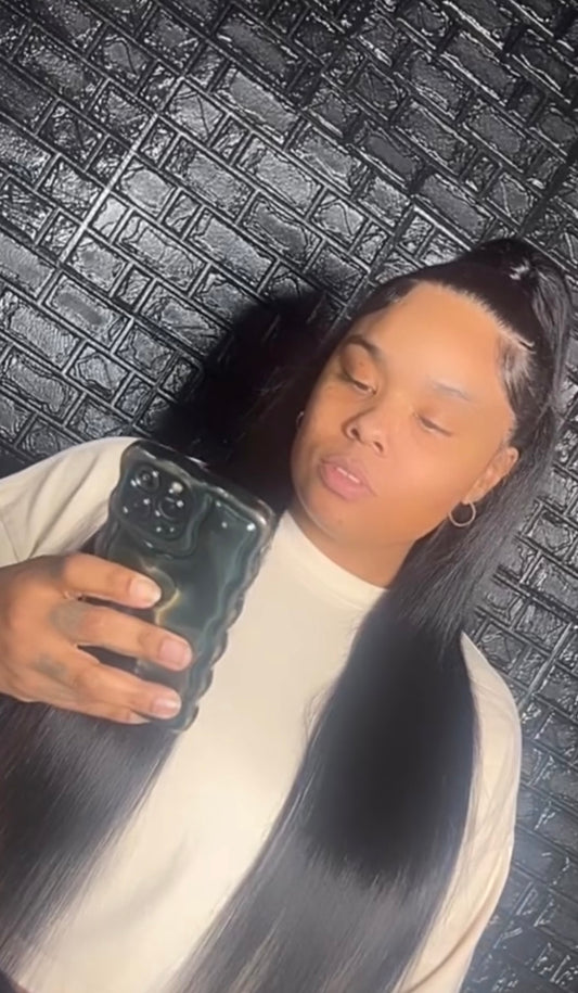 Half Up/ Half Down Quick Weave
